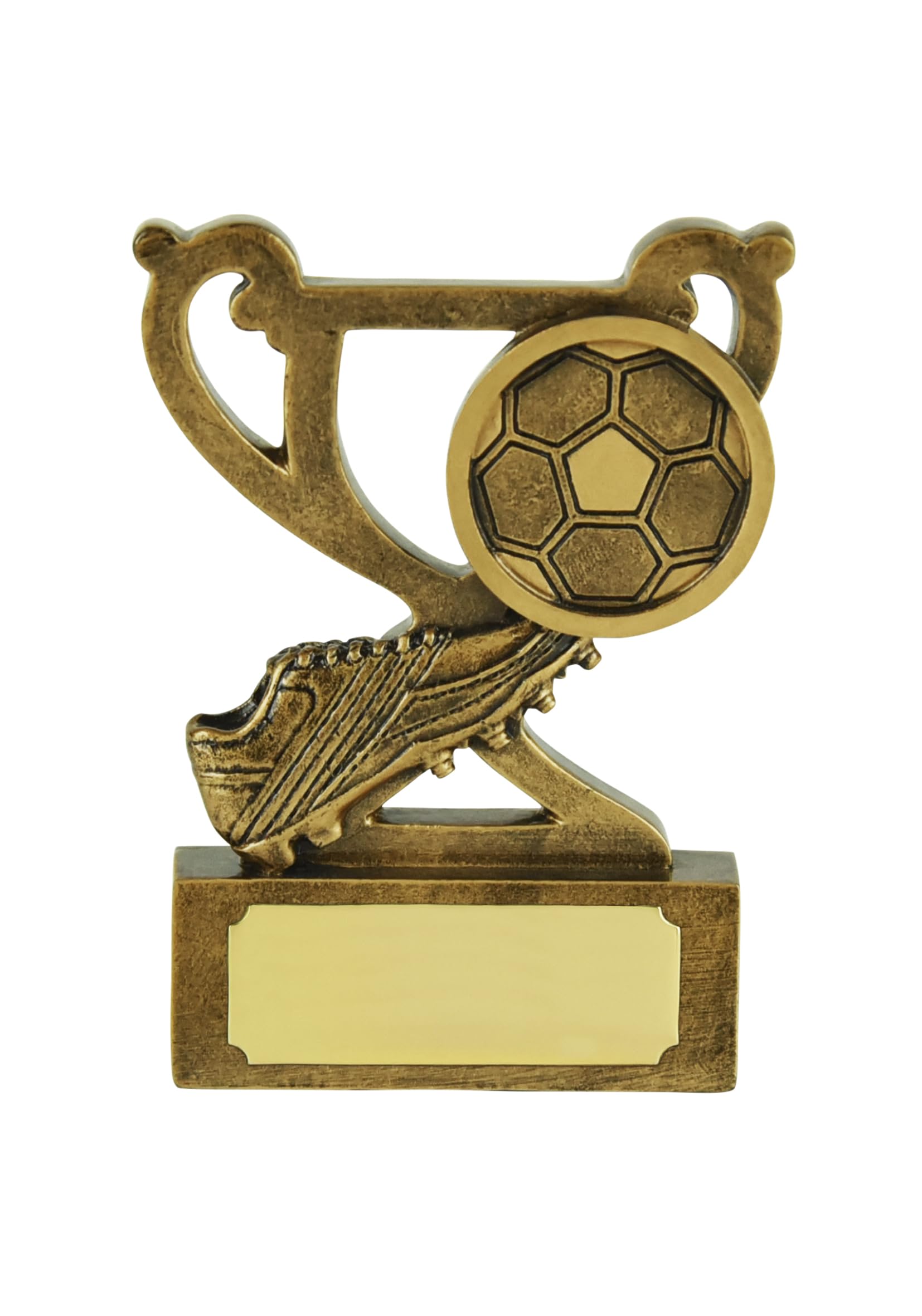 SilverTrophy: Football Trophy Gold Mini Award - Competitions, Soccer Tournaments, Winners, Champions, Man of the Match, Football & Boot, Kids Party, Player's Player, Sunday League Engraving Plate