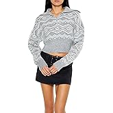 Forever 21 Womens Geo Print Half-Zip Sweater