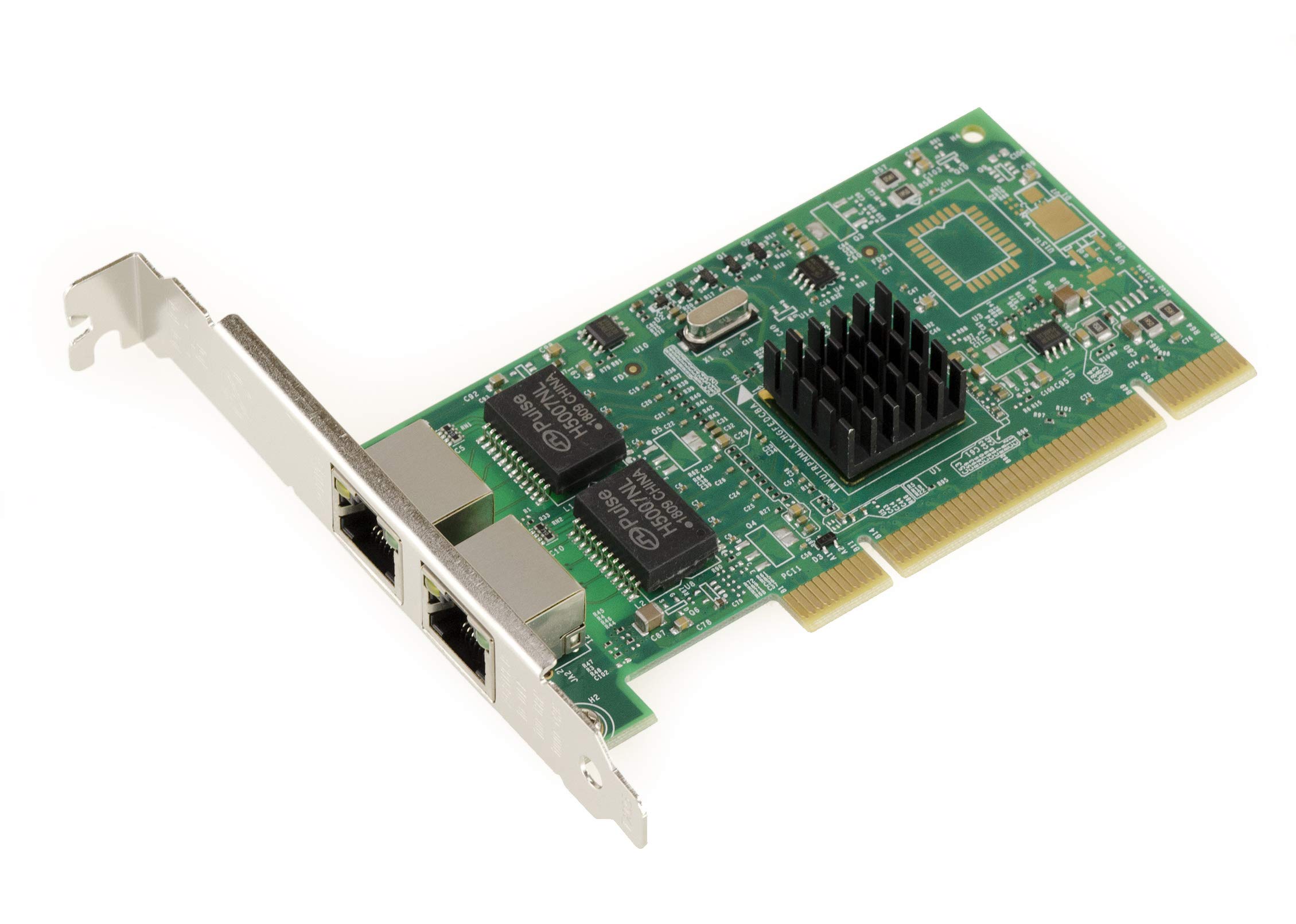 KALEA-INFORMATIQUE 2-port Lan Gigabit Ethernet RJ45 network controller card on 16 or 32 bit PCI slot with Intel 82546EB/GB chipset