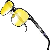 ATTCL Polarized Sunglasses for Men Driving: Lightweight Al-Mg Metal Frame Square Semi Rimless UV Protection for Travel Hiking