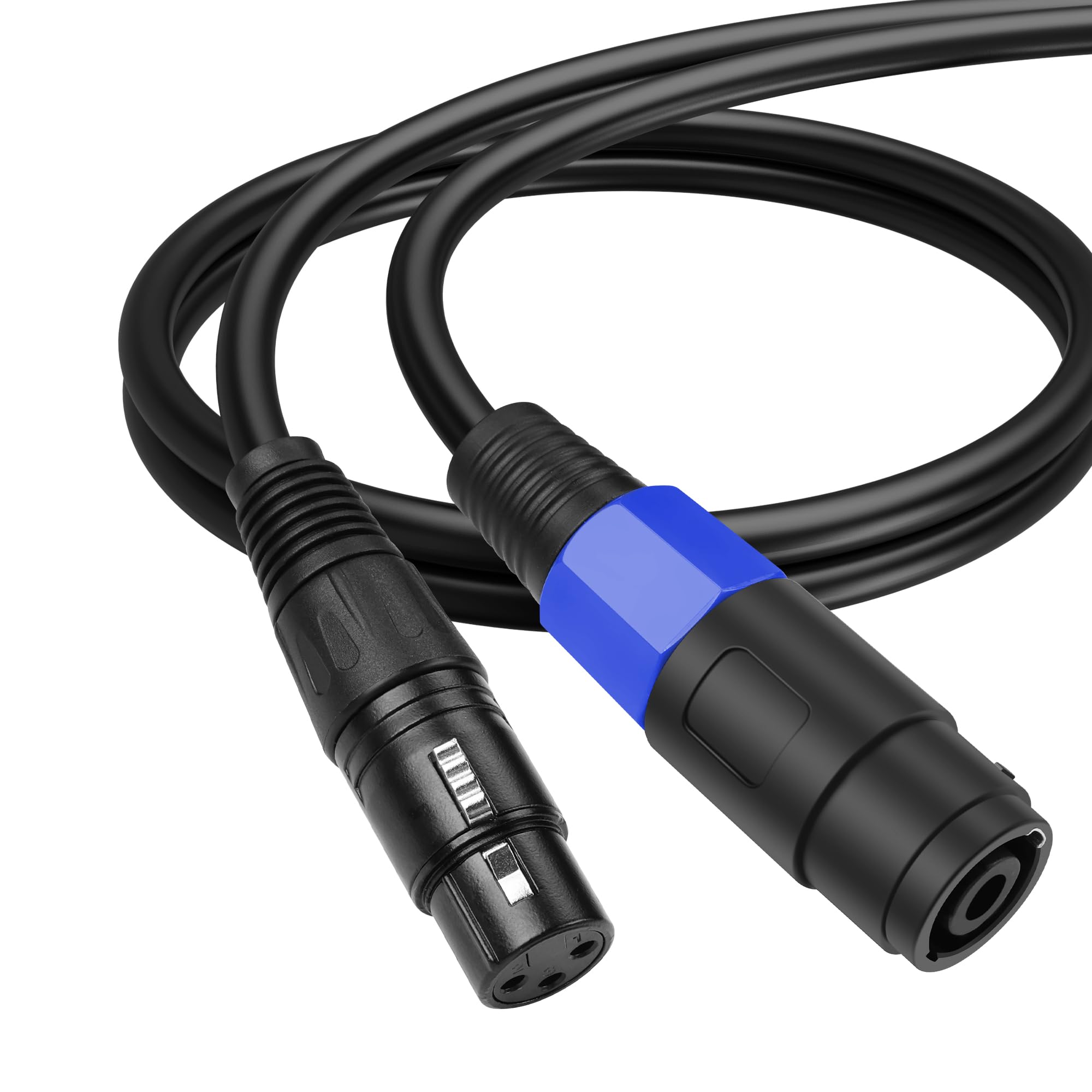SinLoon Speakon to XLR Cable 22AWG 3Pin Female Audio Extension Cable with Twist Lock for Amplifier Pro DJ PA Stage (0.5M/1.6FT)