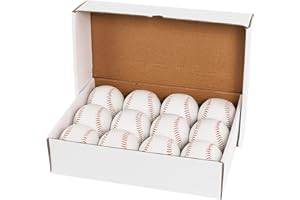 GKK Leather Baseball 12 Pack Official League Baseballs Competition Level Baseball Balls for Youth/Adult 9 inch Practice Training Autographs Baseball(One Dozen)