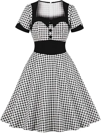 white fit flare dress