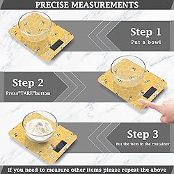 Yellow Bees Honey Food Scale Waterproof Digital