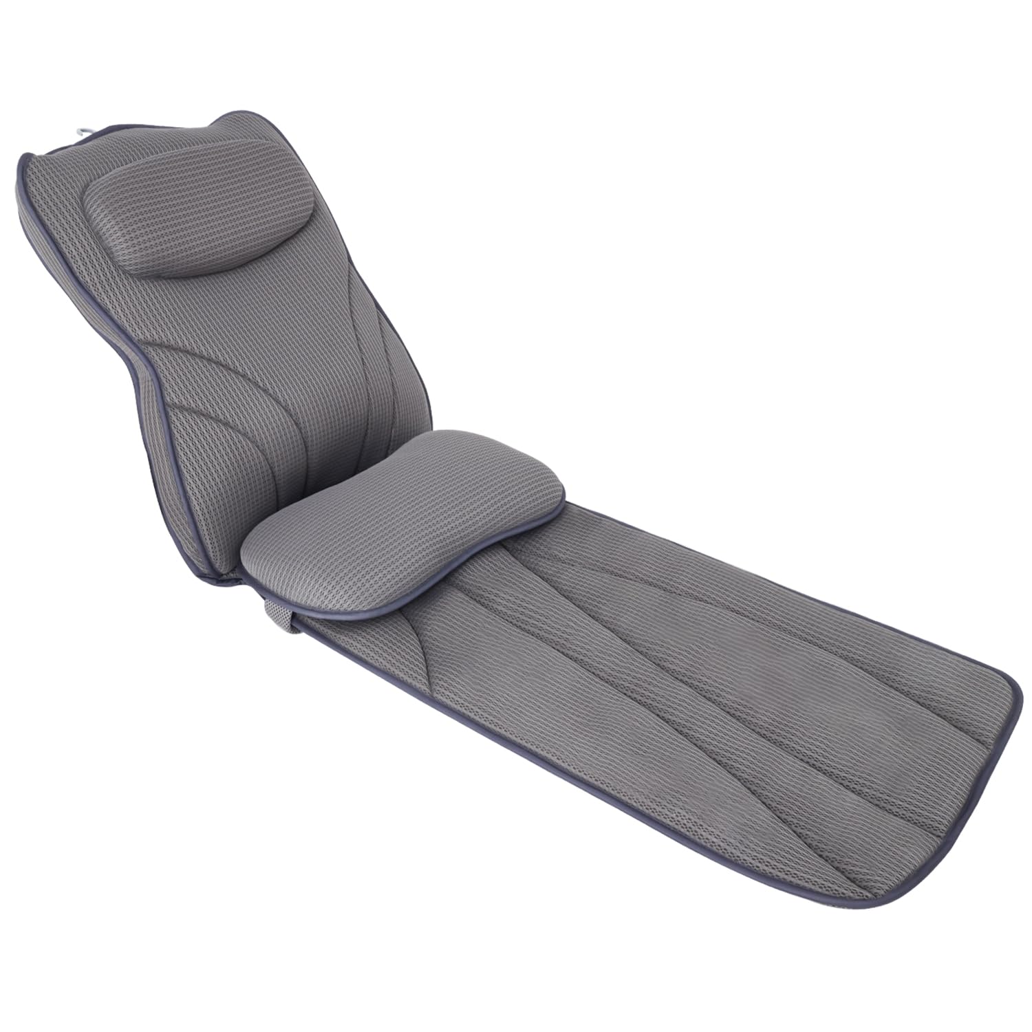 Photo 1 of Extra Long Thick Full Body Bath Pillow for Tub with Lumbar Pillow- Luxury 4D Air Mesh Bathtub Pillow with Head, Shoulder & Back Support, Non-Slip Bath Cushion with Suction Cups (Gray)