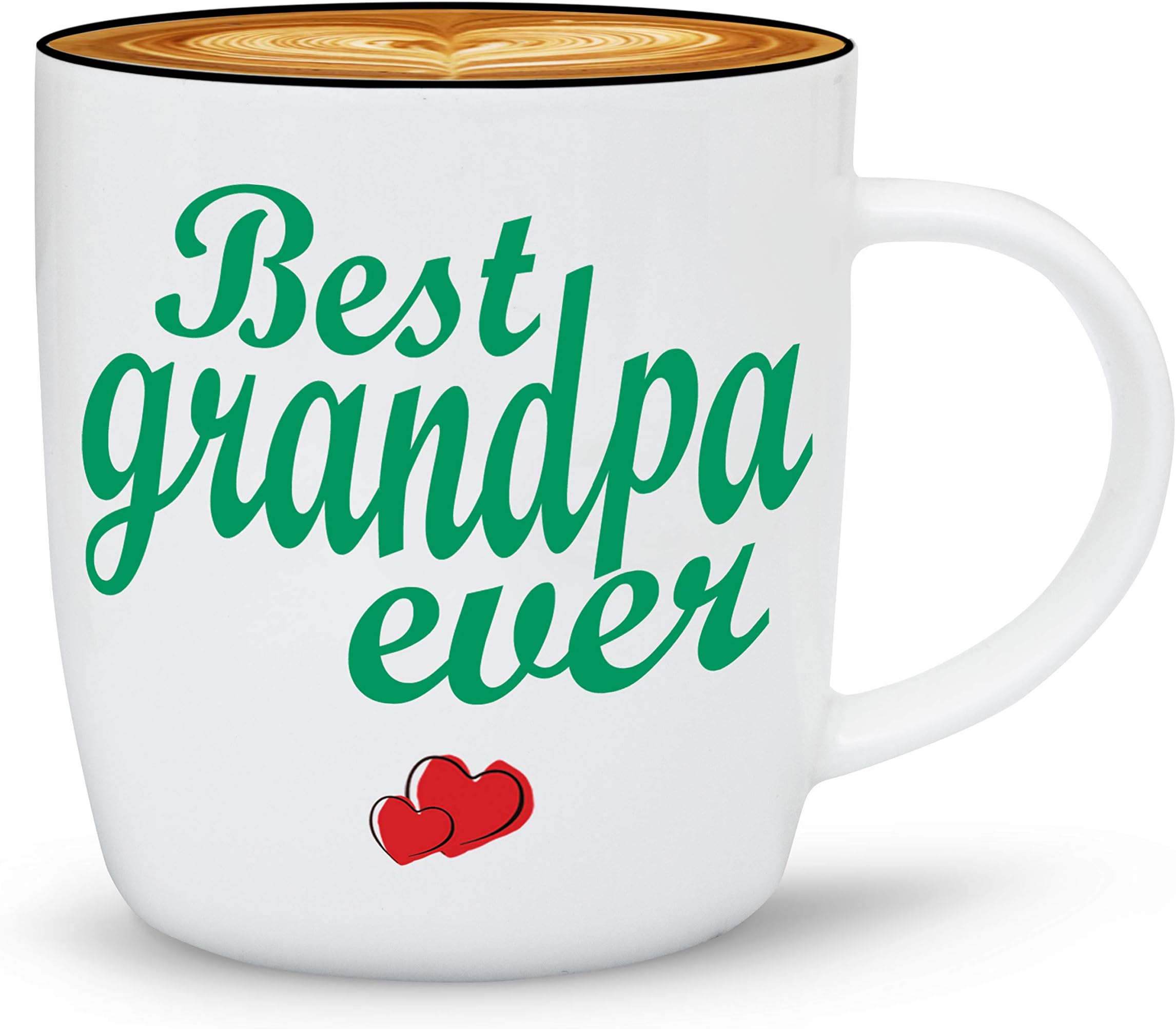 Gifffted Worlds Best Grandad Coffee Mug Gifts from Grandson Granddaughter, Grandchildren, Funny Mugs Presents for Greatest Grandpa on Grandparents Day, Christmas, Fathers Day, Ceramic Cups Gift V1
