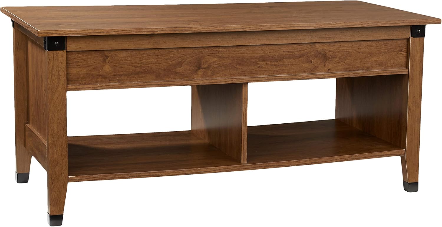 Amazon Com Rockpoint Argus Lift Top Wood Coffee Table Chestnut Brown Furniture Decor