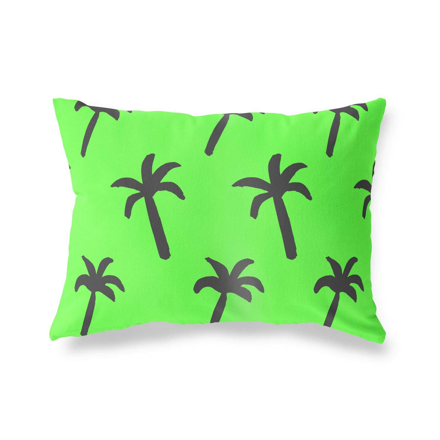 Bonamaison Decorative Cushion Cover Neon Green & Fume, Throw Pillow Covers, Home Decorative Pillowcases for Livingroom, Sofa, Bedroom, Size: 35x50 Cm - Designed and Manufactured in Turkey