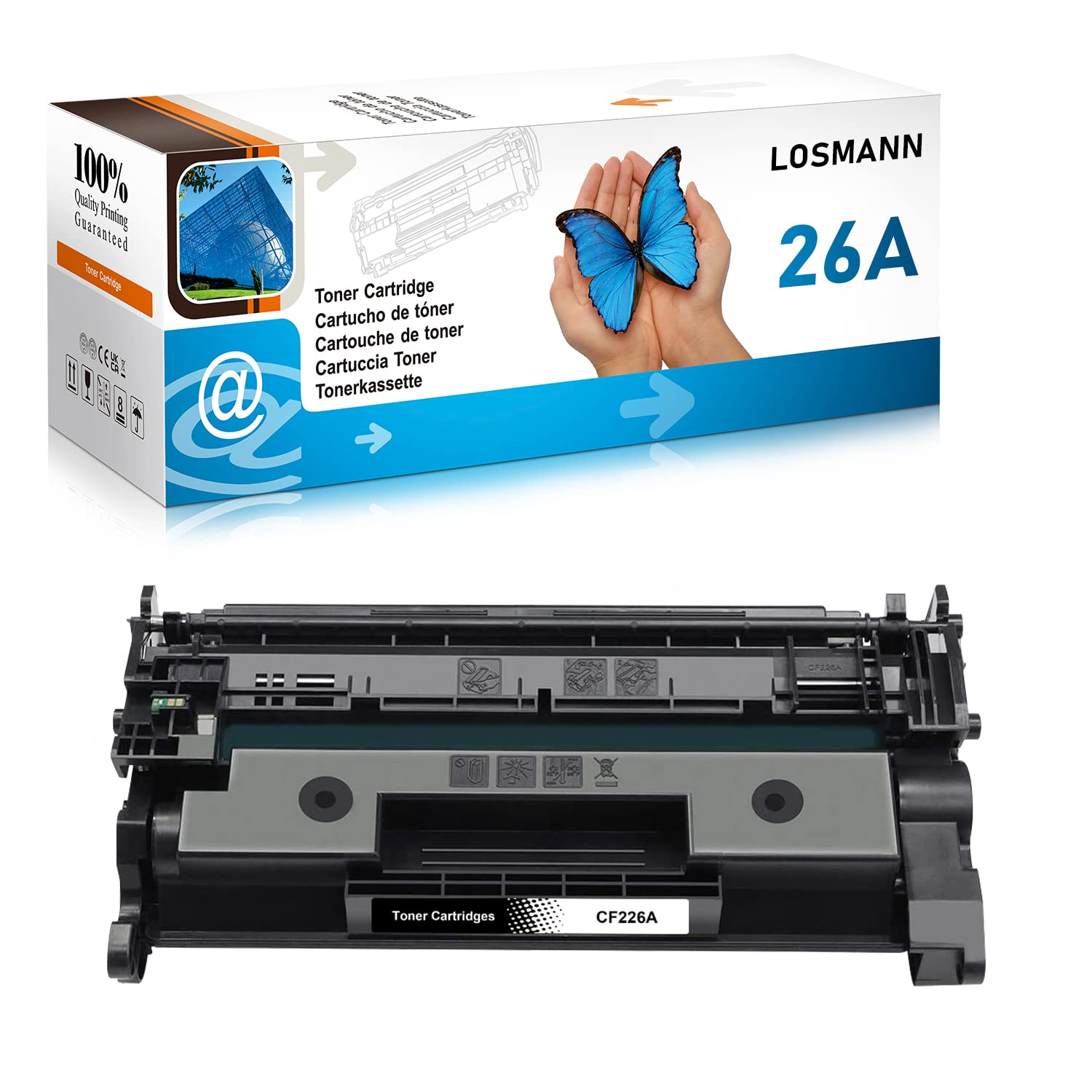 LOSMANN Compatible Toner Cartridge Replacement for HP 26X 26A CF226X CF226A for HP LaserJet Pro M402 M402dn M402n MFP M426dw M426fdw M426fdn M426 M402dw M402d (1 Black)