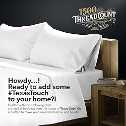 TEXAS LINEN CO. Egyptian Cotton Sheets King Size