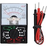 ChgImposs Mini Analog Multimeter Electric AC/DC Current OHM Decibels Voltage Voltmeter Ammeter with Test Leads