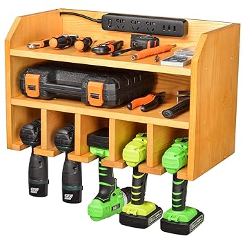 Wooden Tool Storage Wall Mounted Power Tool Storage Cabinet