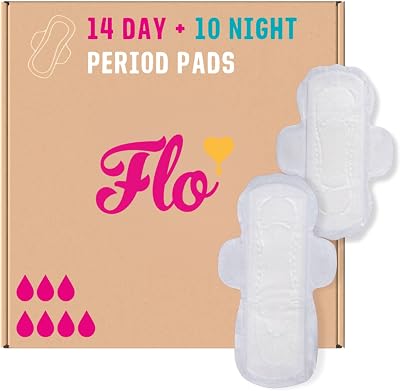 FLO Bamboo Period Pads with Wings Combo Pack Regular + Night 24 pads