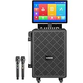 Smart Karaoke Machine with 15.4 Inch Touch Screen &amp; Lyrics Display, 1000W Peak Power Powerful Speaker, Super Deep Bass Sound for Home Party, Outdoor &ndash; Great for Adults, Kids, Singers &amp; Music Lovers