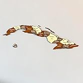 Colorfull Worlds 3D Wooden Cuba Wall Art, Handcrafted Home and Office Decor, Multilayered Design, Perfect Cuban-Inspired Accent (60 x 20 cm | 23.6" x 7.9")