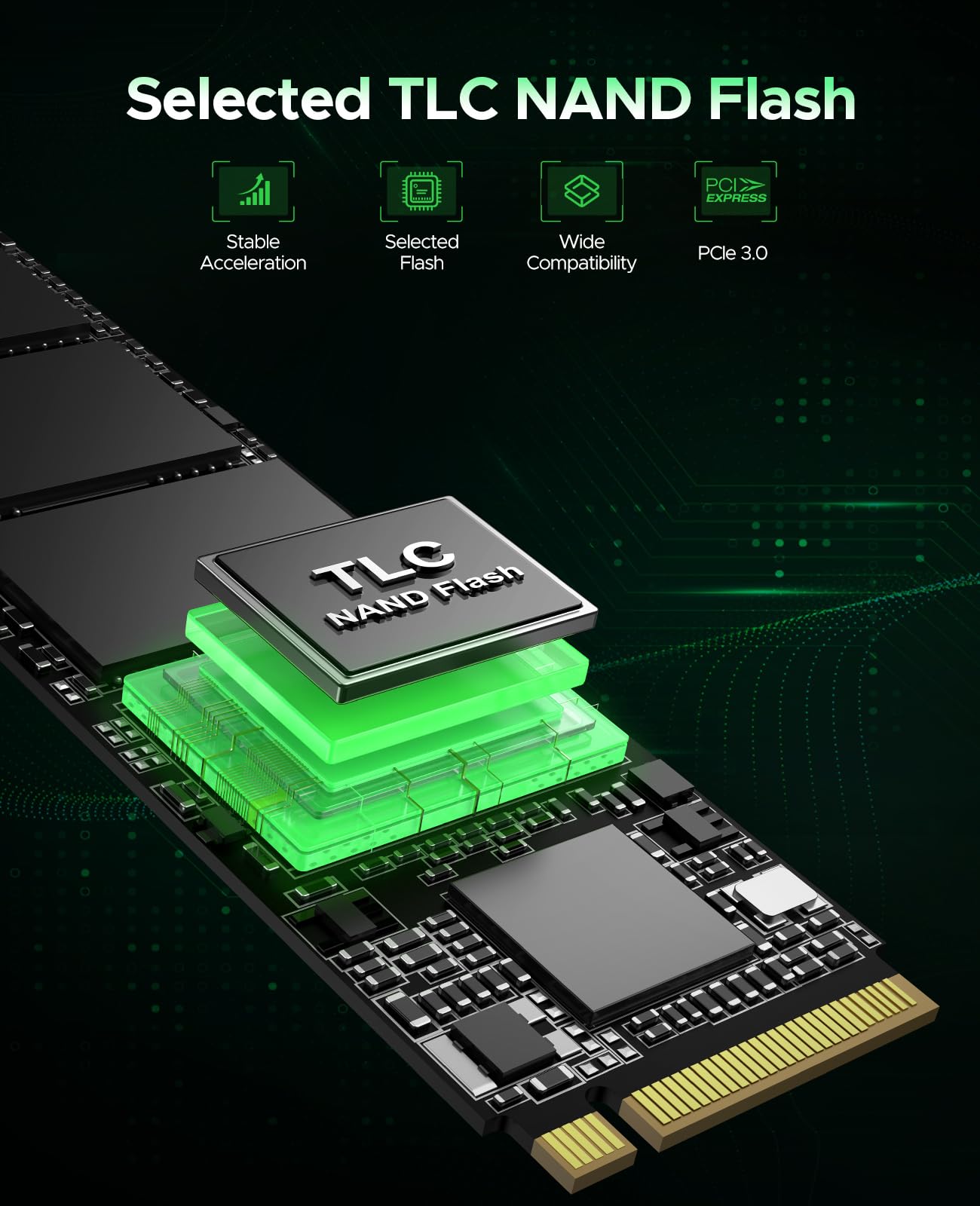 ORICO 2TB M.2 NVMe SSD, PCIe Gen3x4 2280 SSD - Up to 3600MB/s, Internal Solid State Drive with TLC NAND Flash, Compatible with Raspberry Pi 5 Desktop Laptop - D10