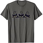 3 Black Cats Funny Cute Design Women Men Girl Boy Cat T-Shirt