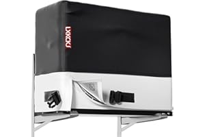 LXKCKJ Air Conditioner Cover for Outside Units - 420D Waterproof Air Conditioner Protection Covers for Window Unit - Winter AC Covers Fits AC Condensing HVAC Unit (Black & Silver 40''L X16''W X30''H)