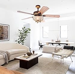 Morpholife Antler Rustic Ceiling Fan with Lights