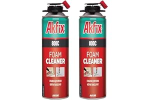 Akfix 800C Gun Cleaner (2x12.3 oz.) – Solvent-Based Spray for Removing Uncured Polyurethane Foam, Cleans Valves & Adapters, Prevents Clogging, Maintains Tool Performance | 12.3 oz. 2 Pack