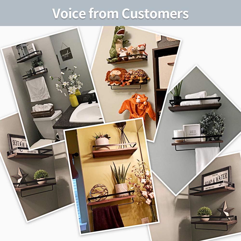 Lyihlou Wandregal schwebend Holz Wandmontierte schwebende Regale 2Pcs