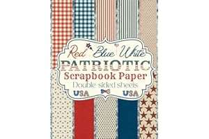 Patriotic Scrapbook Paper Red White And Blue: 4th of July paper cut outs a collection of patriotic day scrapbook paper for scrapbooking, Card Making, Origami & DIY and more