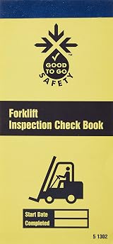 Good to Go Safety 51302 Forklift Check Book - Safety Compliance Paper Checklist view 1