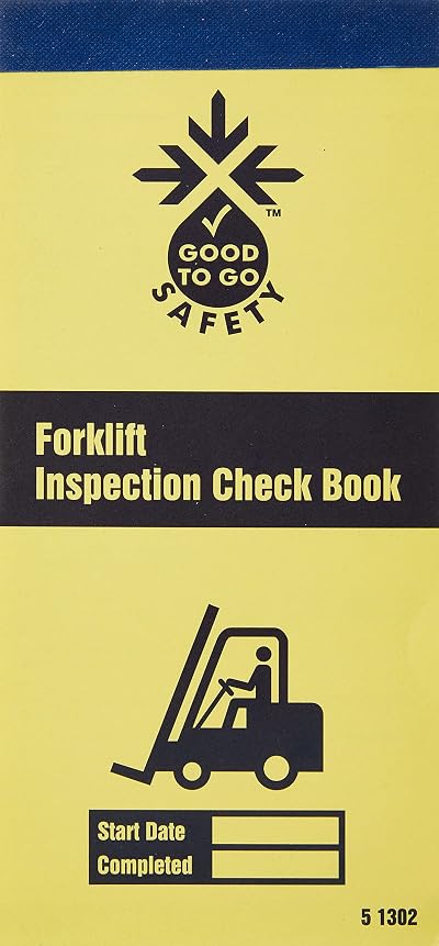 Good to Go Safety 51302 Forklift Check Book - Safety Compliance Paper Checklist