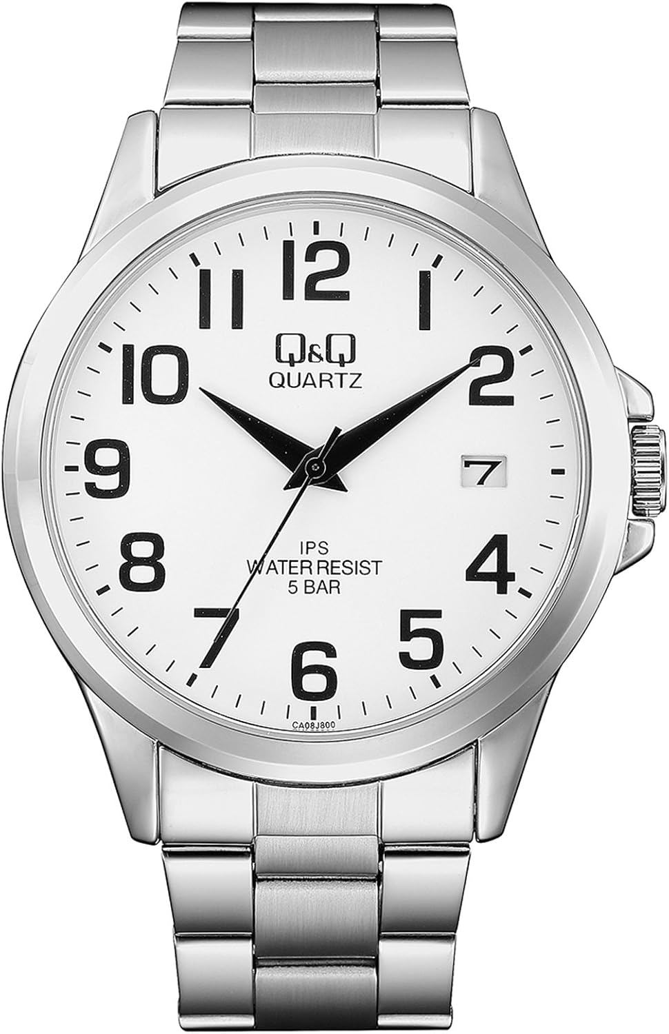 Q&Q Men's CA08J800Y Analogue Quartz Stainless Steel Band Date Watch