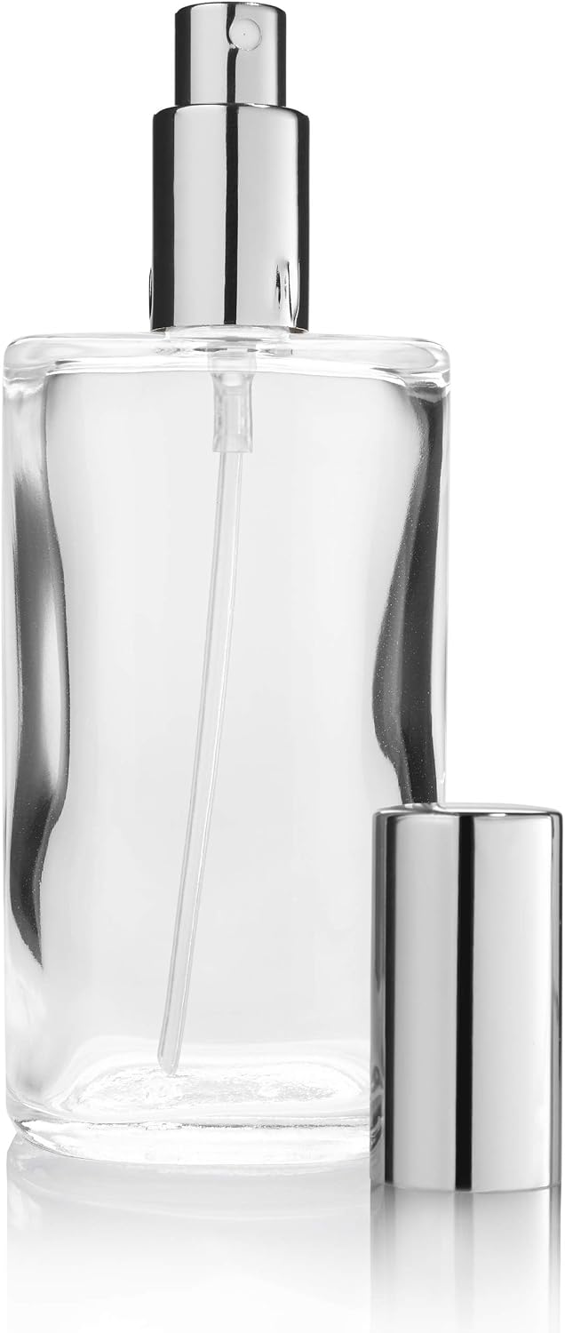 Fantasia Refillable Perfume Atomiser - Clear Glass Spray Bottle with Silver Pump, 100ml (Pack of 1), Multicolored, 100 ml - Image 3