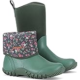 Showave Women’s Garden Boots Rubber Rain Boots For Women Waterproof Mud Boot Gardening Yard Boot For Farming Working Outdoor