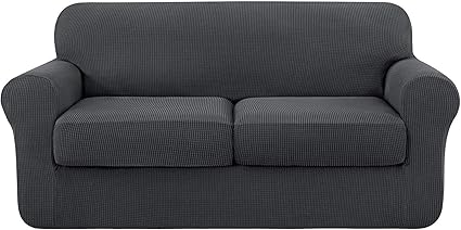 subrtex 2 plazas funda de sofa de con 2 cojines de asiento separados de alta elasticidad para sillon anti aranazos protector de muebles lavables