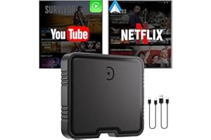 DKGEA Wireless CarPlay Adapter for Convert Wired to Wireless Car Play Adapter Fast Stable Connection 2025 Upgrade Ai Box Car Play Support Netflix, YouTube, TF Card