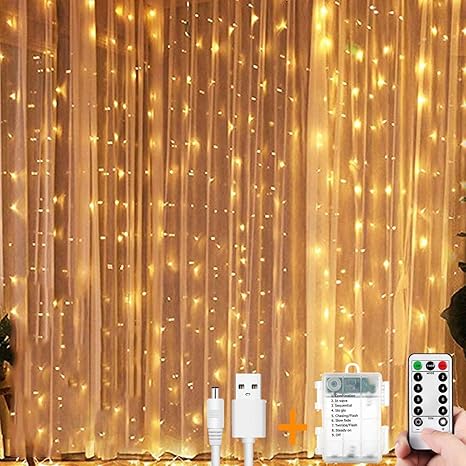 Led Curtain Fairy Lights 300 Leds 3m 3m String Lights Usb Operated