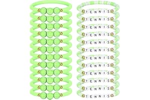 Huquary 24 Pack Team Gifts Ball Letter Clay Beaded Bracelet Bulk Sport Party Favors Adjustable Sports Charms Bracelets Ball Player Coach Games Day Gifts for Teen Women Man Adults