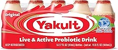 Yakult Probiotic Drink Original, 2.7 fl oz Bottle, Pack of 5