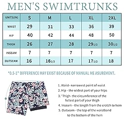 Biwisy Mens Swim Trunks with Compression Liner