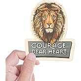 Courage Dear Heart Aslan Quote Sticker - CS Lewis Sticker for Hydroflask - Narnia Laptop Decals - Christian Book Lover Gift - Fantasy Literature Great Quotes