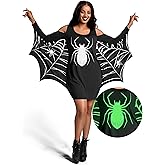 Spooktacular Creations Spider Woman Costume, Bat Costume Adult Women for Halloween Dress Up Party