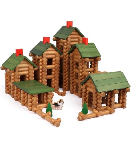 Amazon.com: Ideal Frontier Logs Classic All Wood 114-Piece