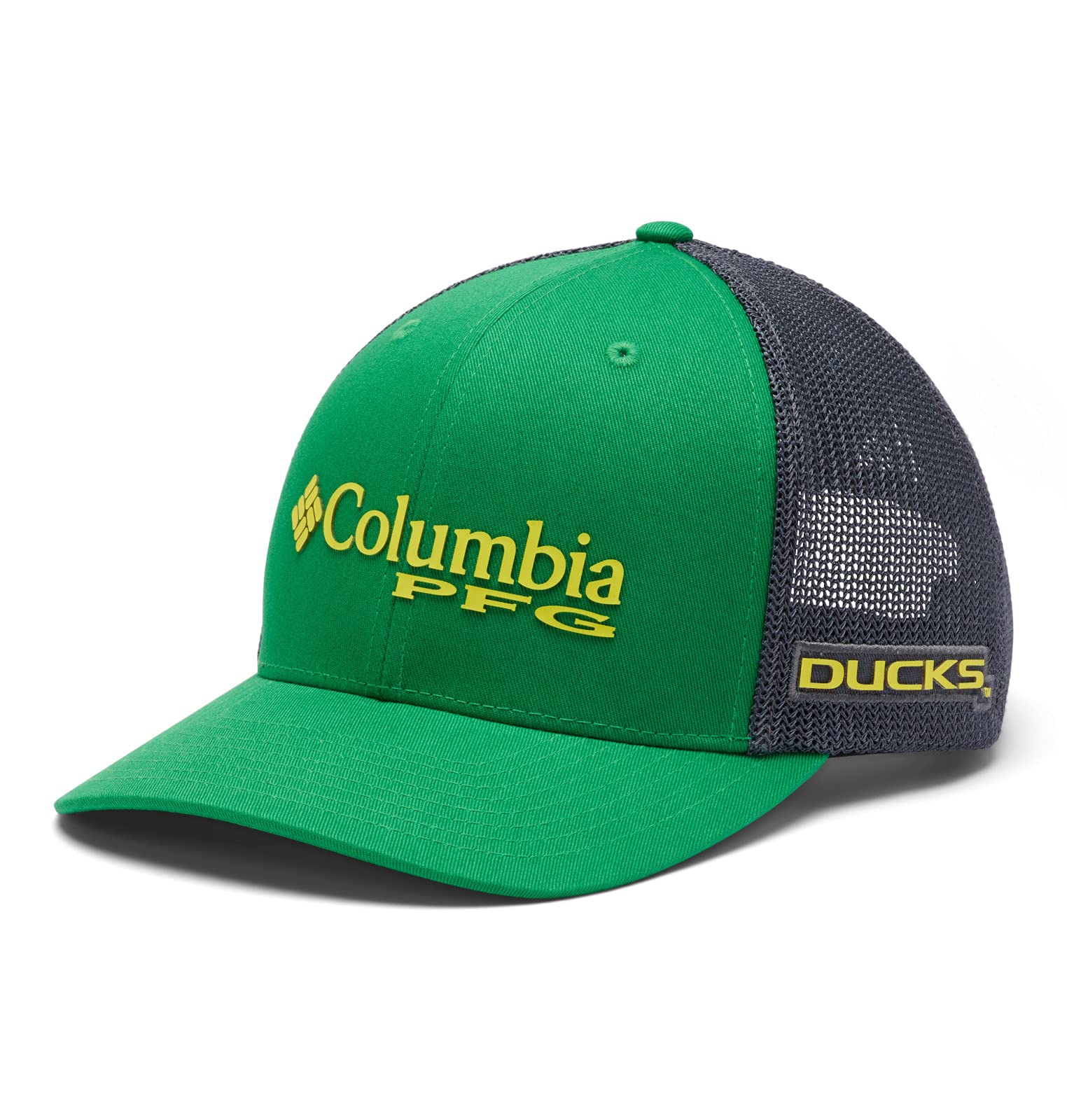 Columbia Unisex CLG PFG Mesh Snap Back Ball Cap, UO - Fuse Green/Charcoal, One Size