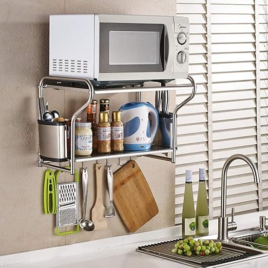 CFZMZWJ Soporte de Pared para microondas, para Cocina, fijación a ...