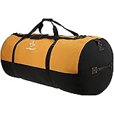 WHITEDUCK Heavy Duty Canvas Duffel Bag for Men and Women - Foldable Military Army Style Duffel Bag, with Full Length Zipper- Outdoors, Travel, Gym & Storage
