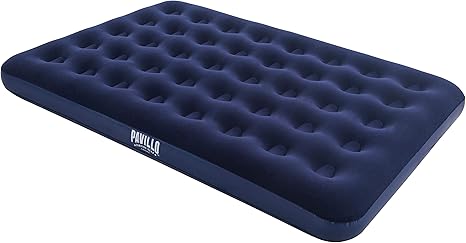 Bestway Comfort Quest Flocked Double Air Bed Blue 75 X 54 X 8 5