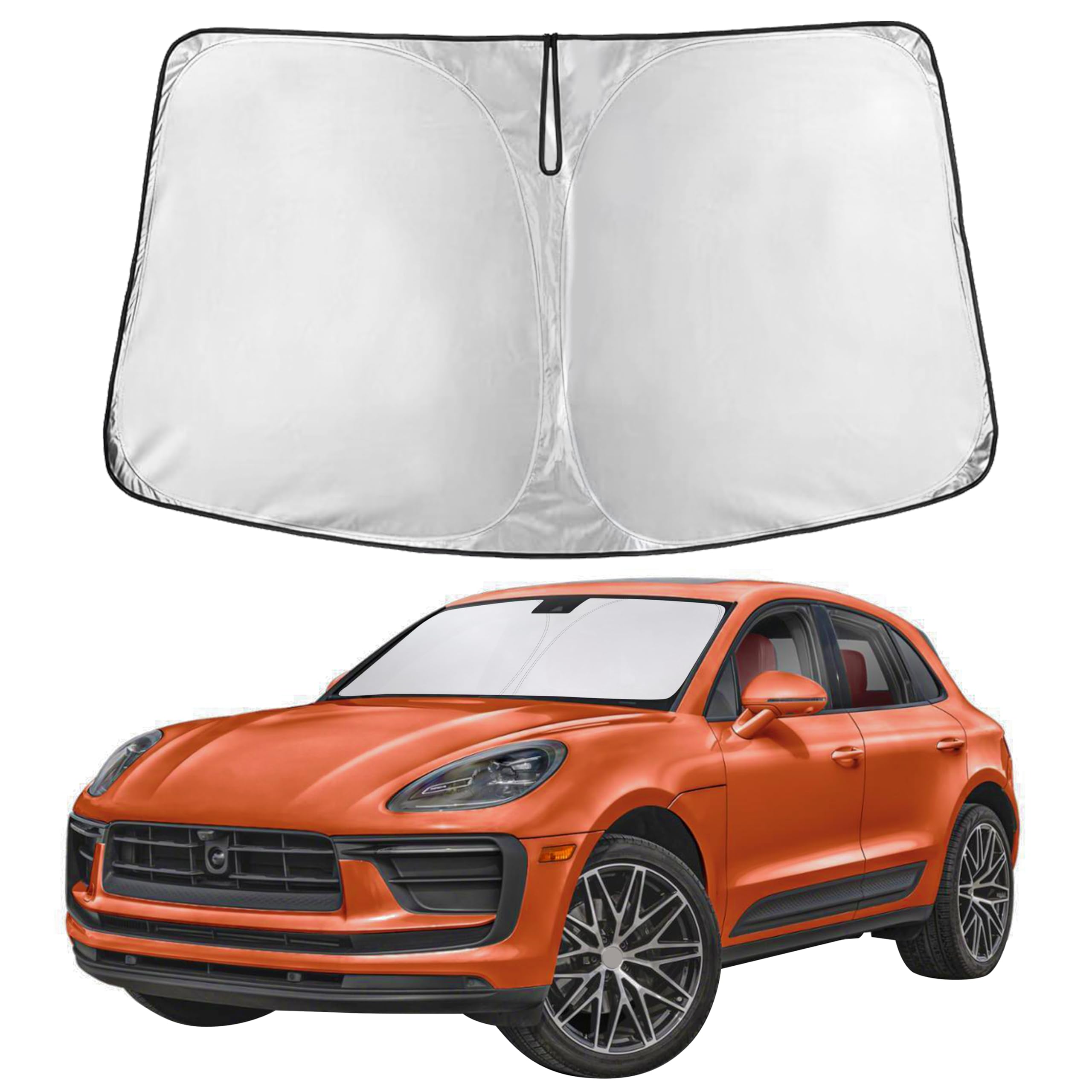 Photo 1 of EcoNour Windshield Sunshade Compatible for Porsche Macan 2014-2024 2025 2026, Sun Visor for Front Windshield & Window Sun Shade Cover, UV Heat Blocker & Protector, Car Accessories