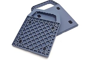 GARFATOLRV Large RV Jack Pads with Built-in Handle Prevent Jacks from Sinking 11.8 Inch x 11.8 Inch Camper Jack Pads Grey Pack of 2