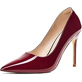 GENSHUO Women's Closed Toe Stiletto High Heels Dress 4 Inch Heeled Pointed Toe Party Homecoming Wedding Pump Shoes