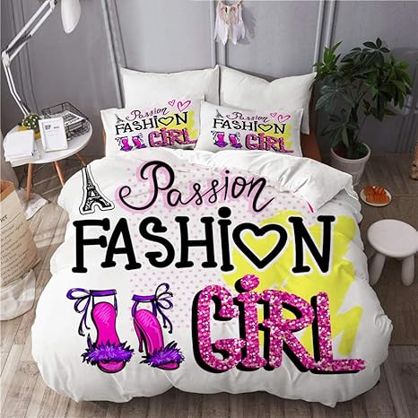 Amazon Xingaka 布団カバー シングル 3点セット 情熱のファッションの女の子派手な女の子らしいt ベッド用 掛け布団 枕 カバー 洋式 和式兼用 シングル 寝具カバーセット オンライン通販