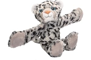 Wild Republic Huggers, Snow Leopard Plush Toy, Slap Bracelet, Stuffed Animal, Kids Toys, 8 inches