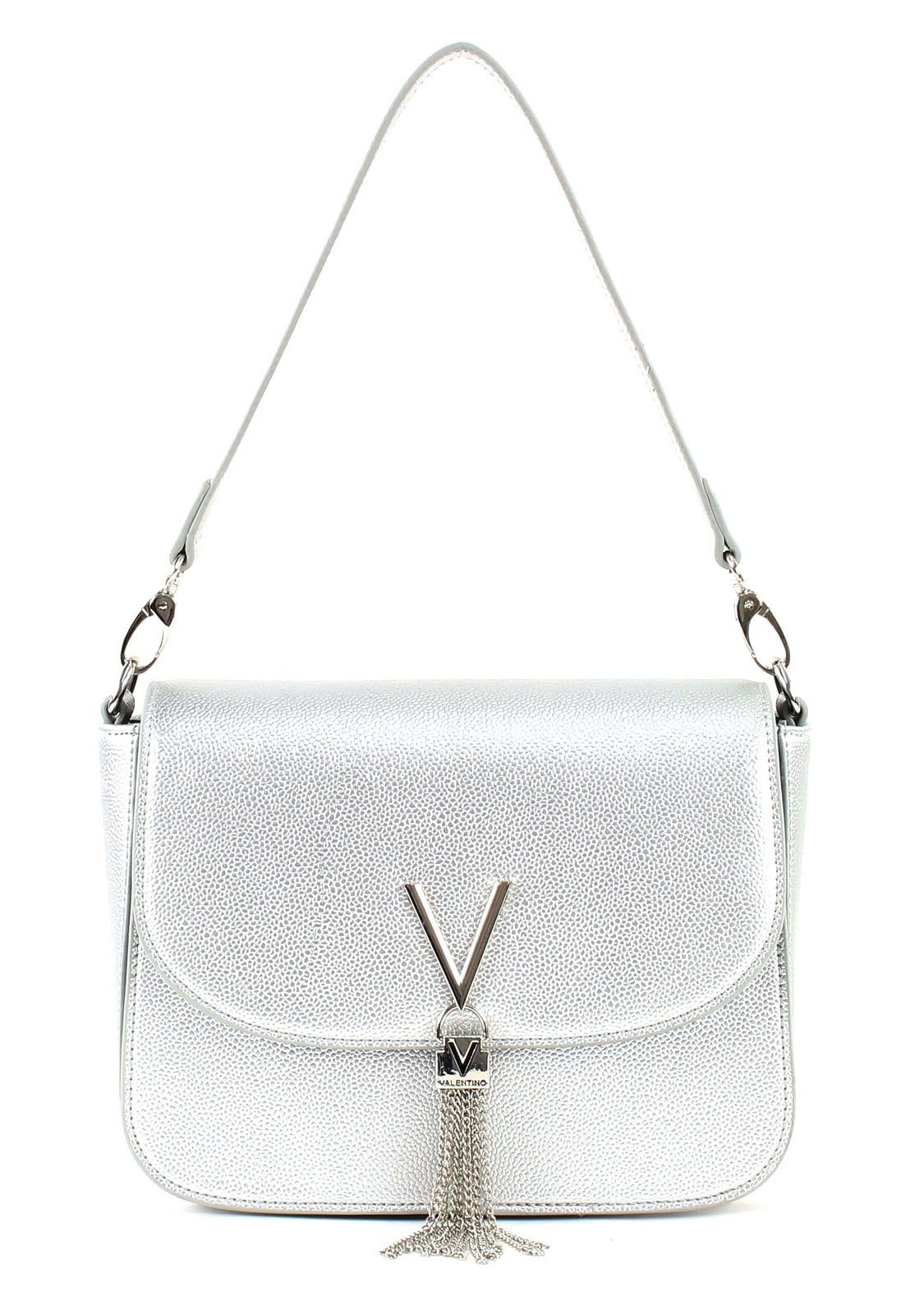 Valentino by Mario Valentino Womens Divina Satchel Silver (Argento)